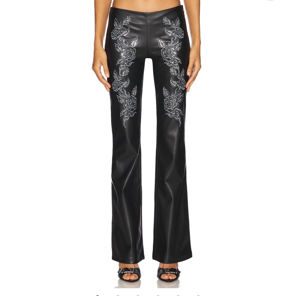 I.AM.GIA Black Pants with Floral Detail
